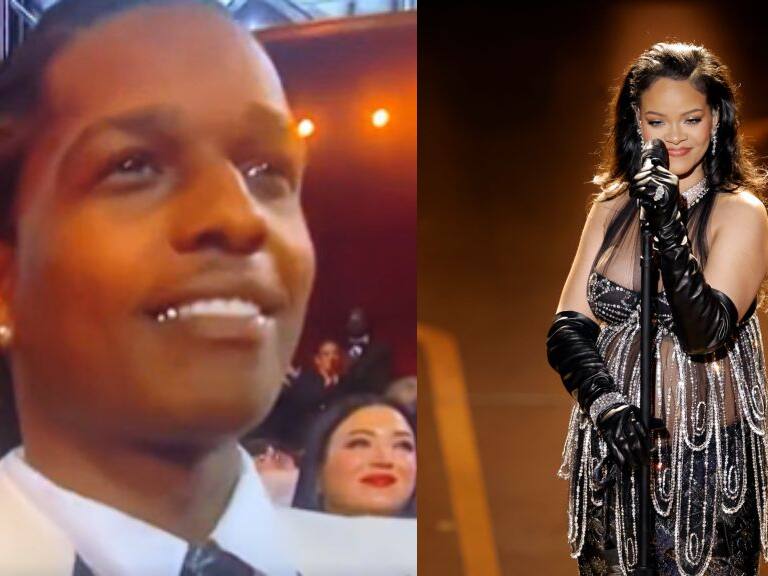 Rihanna no ganó el Oscar, pero brilló en la ceremonia y A$AP Rocky fue su mayor fan