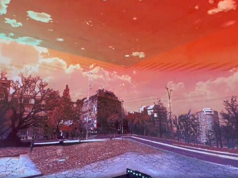 Aguas Andinas instala cabina inmersiva que muestra a un Santiago desértico en el 2030