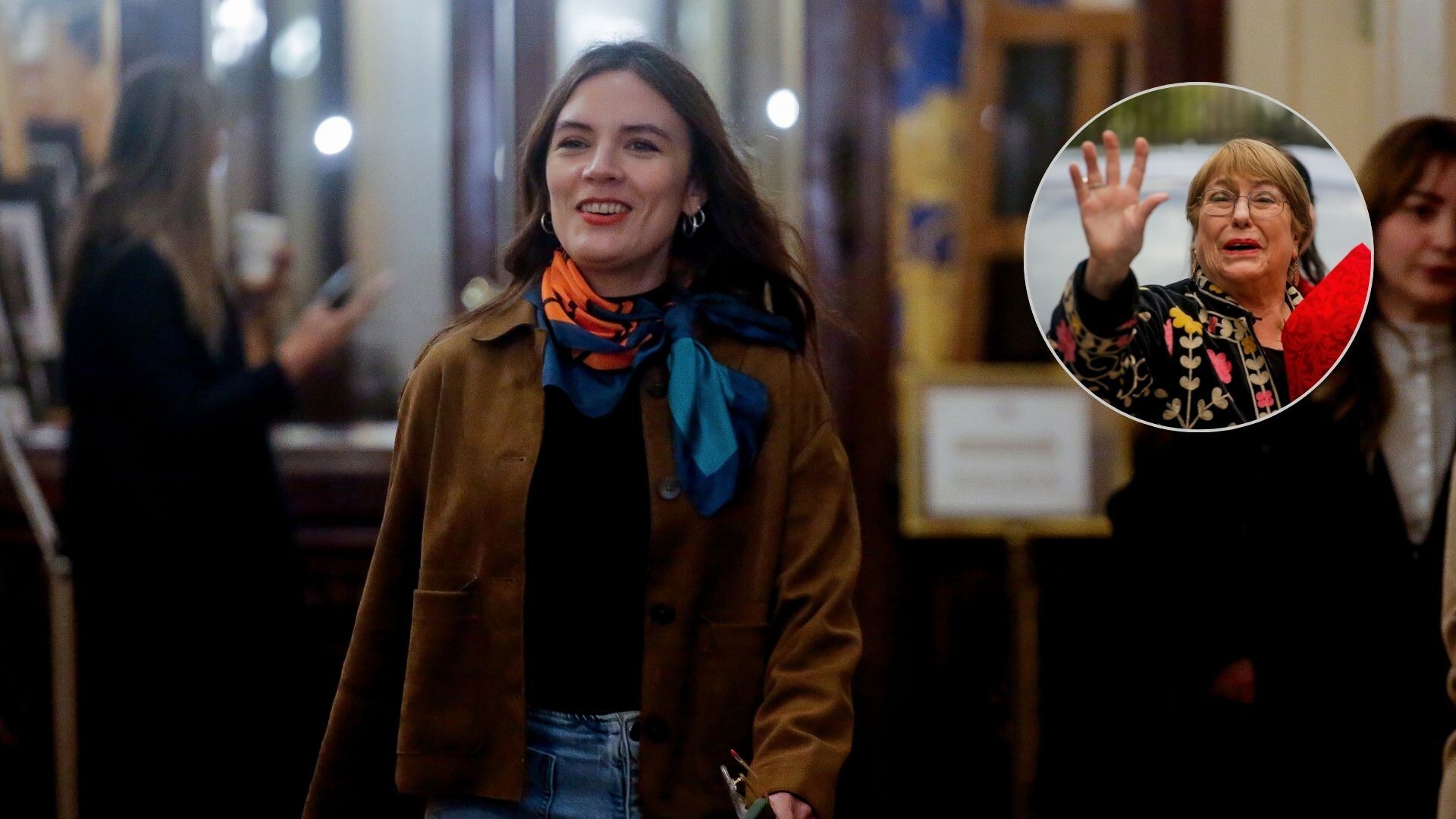 Camila Vallejo y Michelle Bachelet