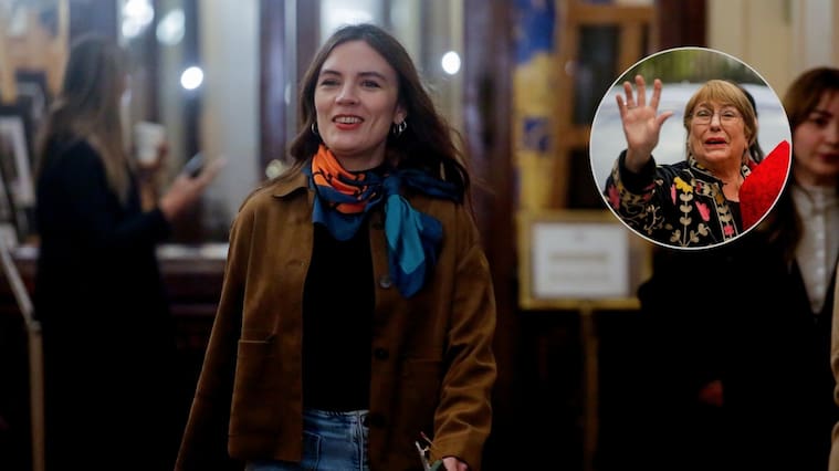 Camila Vallejo y Michelle Bachelet