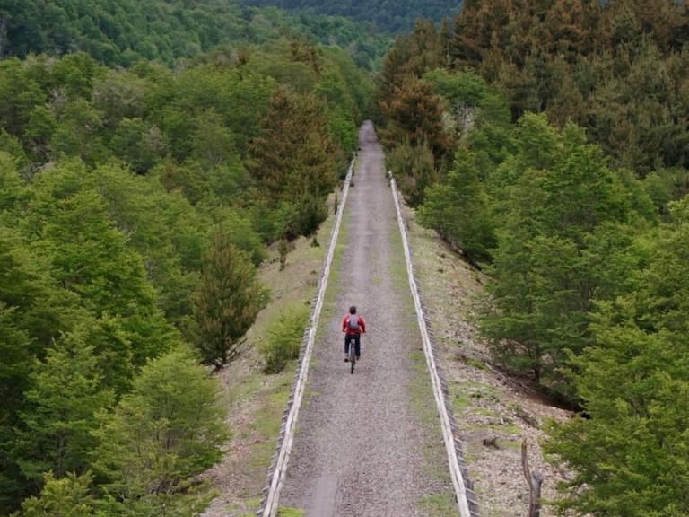 Tiene 31 kilómetros de extensión, cruza bosques y vistas a un volcán: la ciclovía más linda del sur de Chile