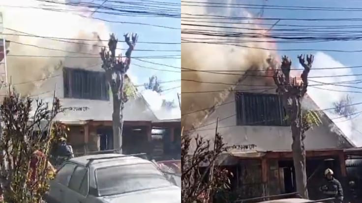 Incendio en Estación Central afecta a dos viviendas y obliga a restringir tránsito en el sector