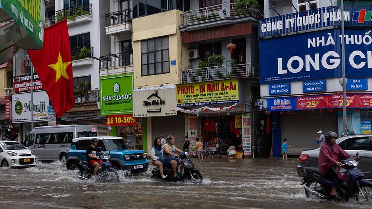 Las impactantes imágenes del paso del tifón Kajiki en Vietnam y Tailandia que ha dejado 9 muertos