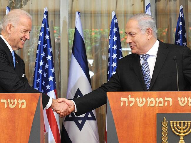 Joe Biden y Benjamín Netanyahu en 2010