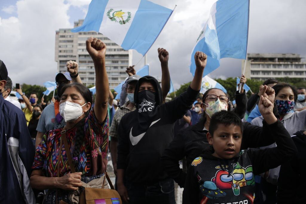 Manifestaciones contra el presidente Giammattei en Ciudad de México