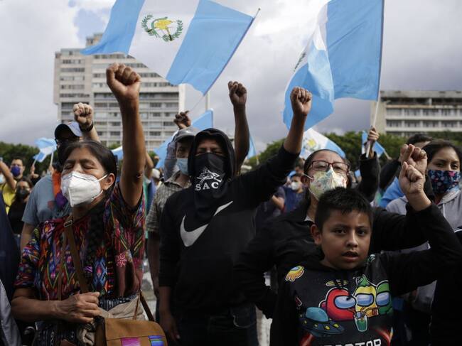 Manifestaciones contra el presidente Giammattei en Ciudad de México