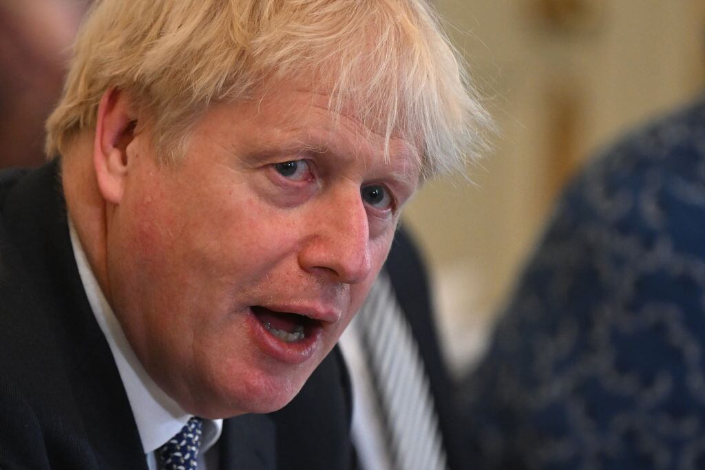 El primer ministro del Reino Unido, Boris Johnson, en una cita del gabinete