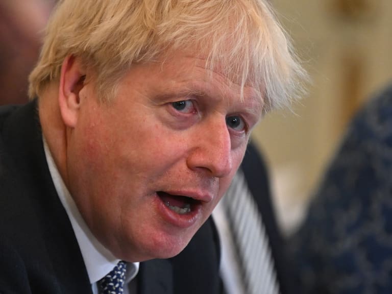 El primer ministro del Reino Unido, Boris Johnson, en una cita del gabinete