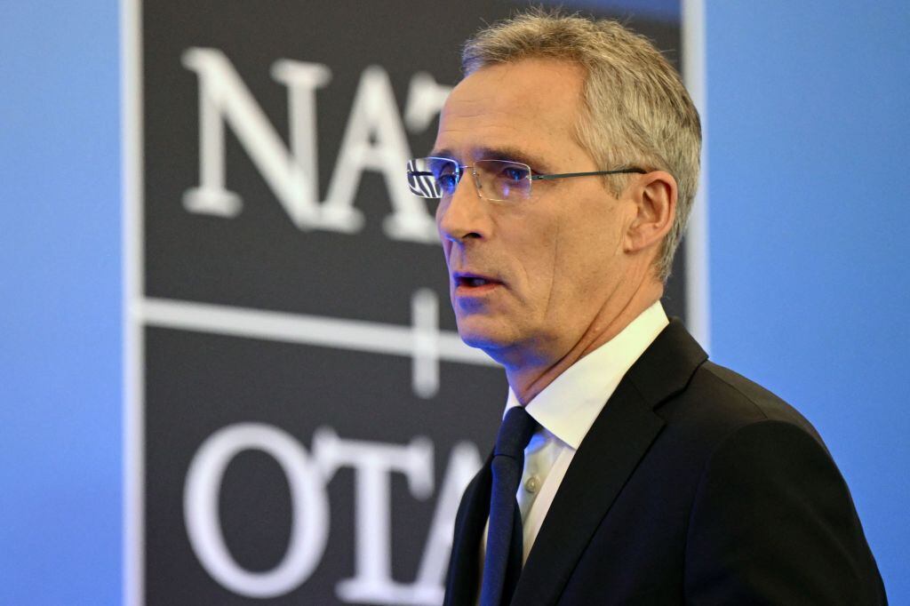 El secretario general de la OTAN Jens Stoltenberg ante los medios