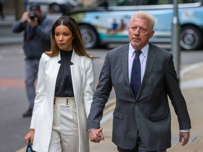 Boris Becker llega a tribunales con su novia Lilian de Carvalho Monteiro