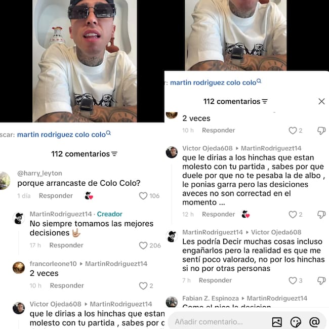 Martín Rodríguez a través de su cuenta de TikTok.