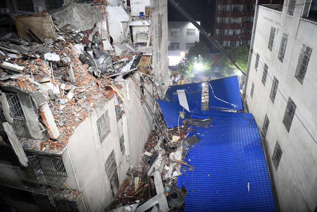 Un edificio colapsó en la ciudad china de Changsha