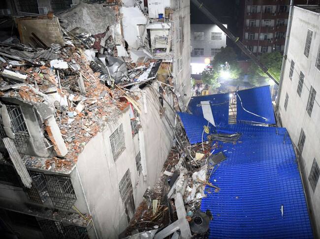 Un edificio colapsó en la ciudad china de Changsha