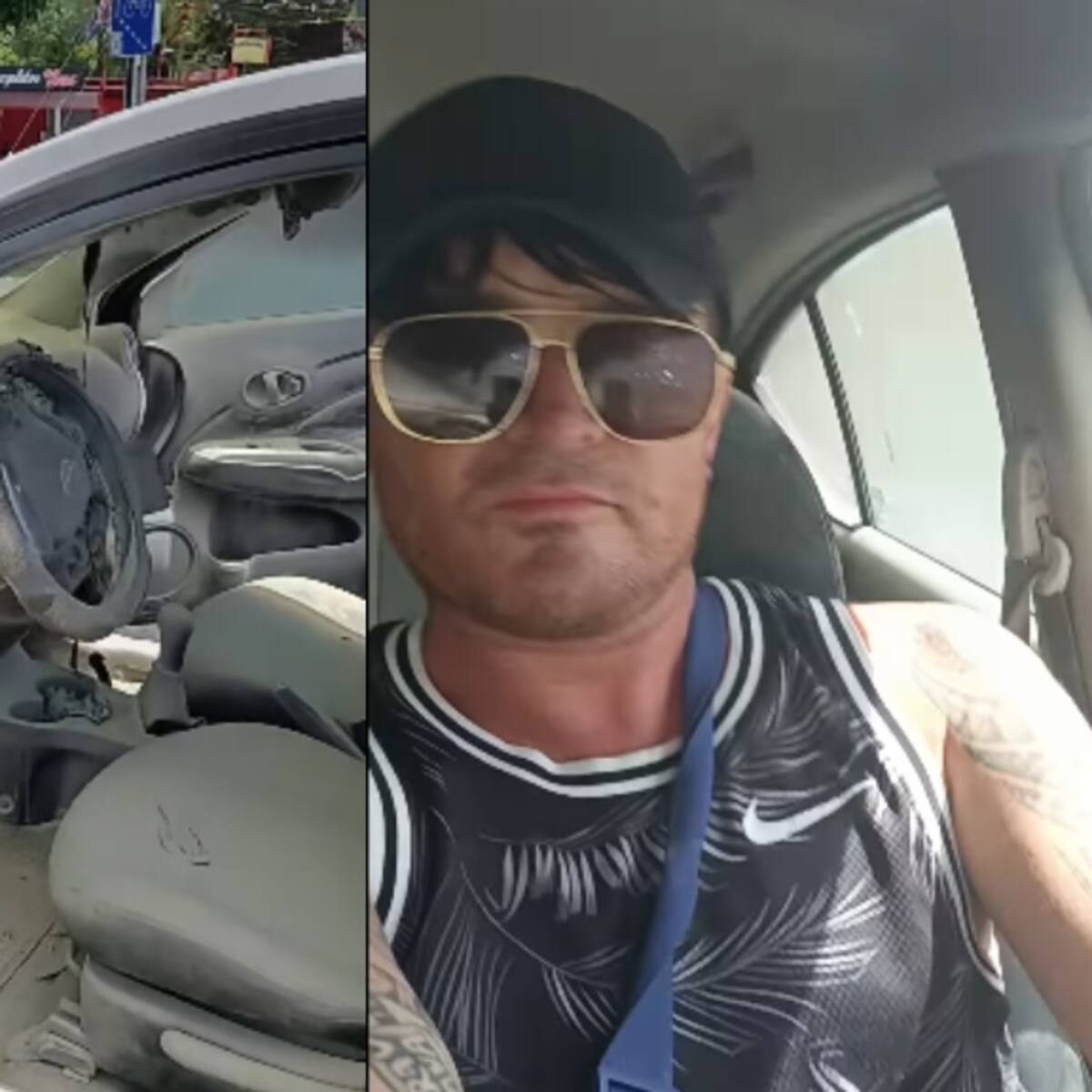 “Tengo miedo de que explote”: el angustioso momento de Junior Playboy tras repentino incendio en su auto