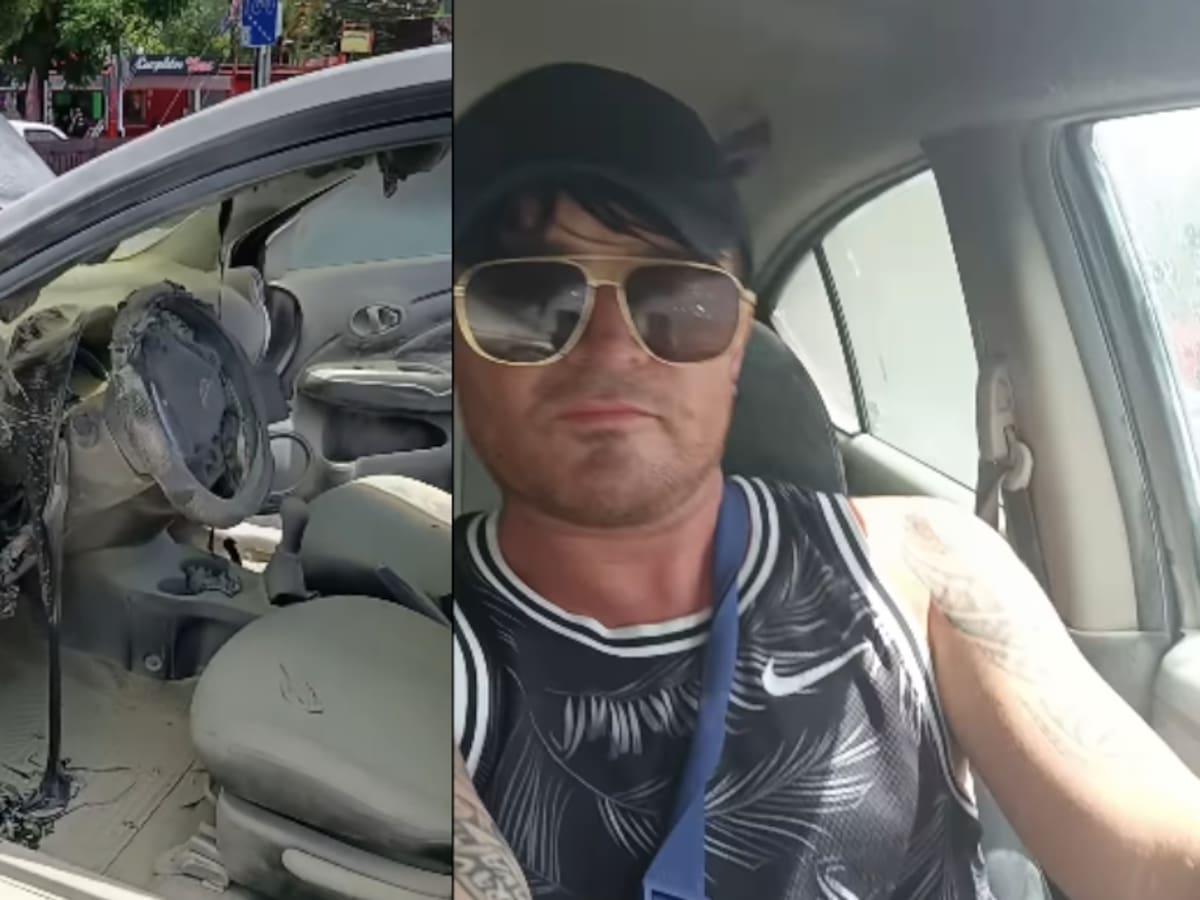 “Tengo miedo de que explote”: el angustioso momento de Junior Playboy tras repentino incendio en su auto
