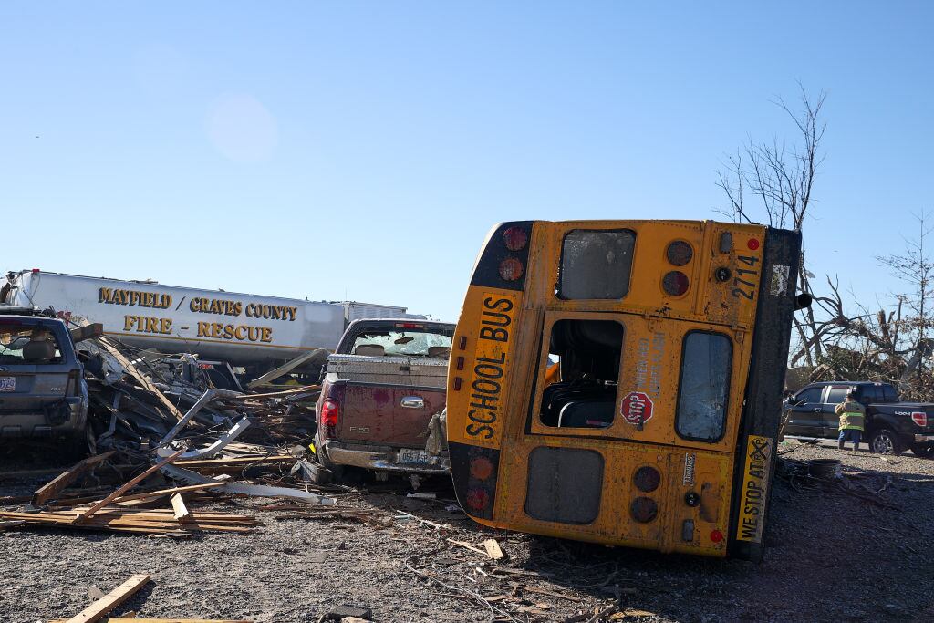 La destrucción que dejaron los tornado en Mayfield de Kentucky