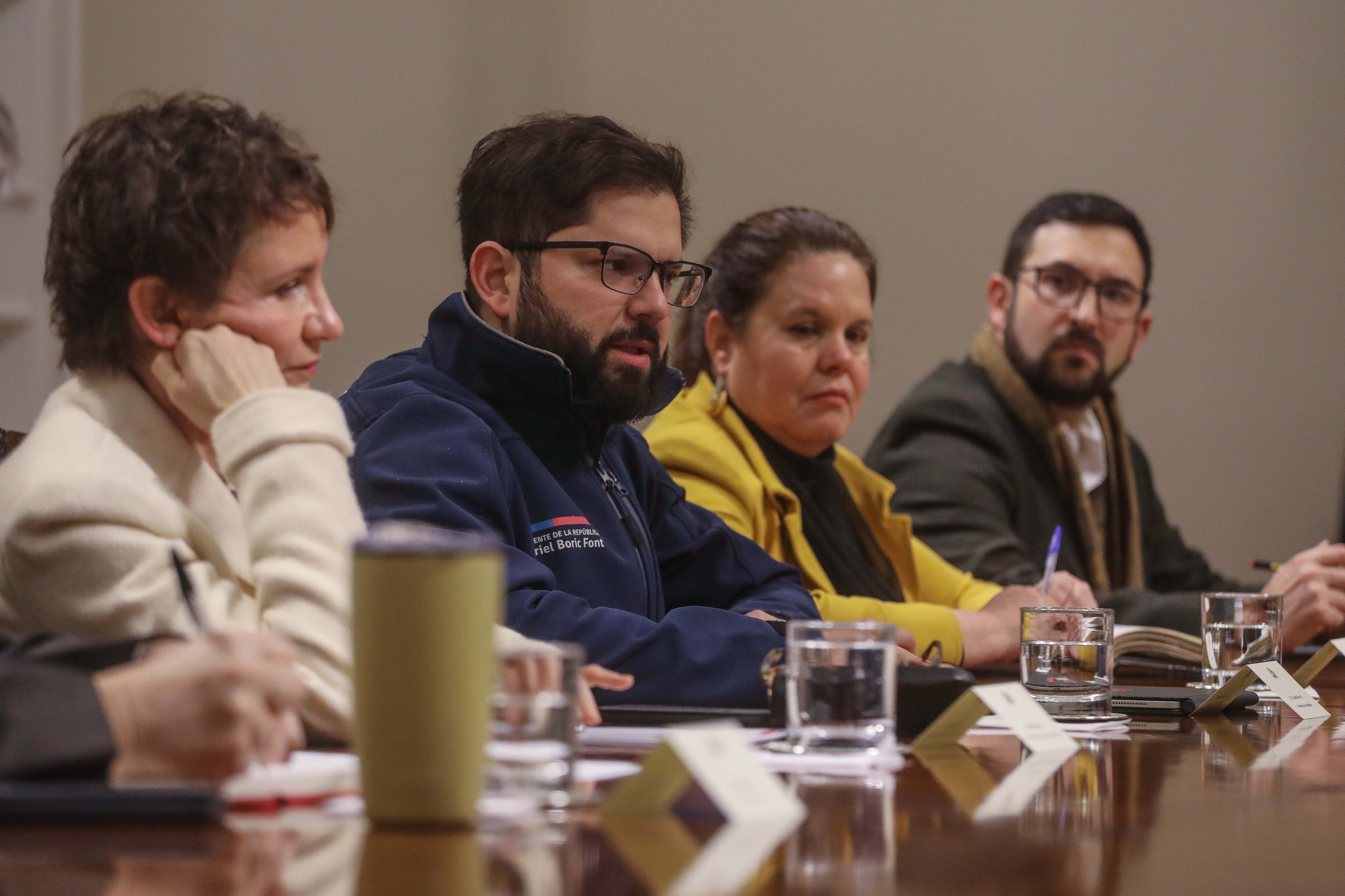 Agencia Uno | El Presidente Gabriel Boric durante el Gabinete de Seguridad en el Palacio de La Moneda, el jueves pasado