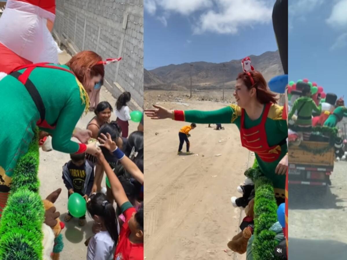 “Es parte de una tradición”: Catalina Pérez responde a críticas por actividad navideña en que lanzó dulces a niños