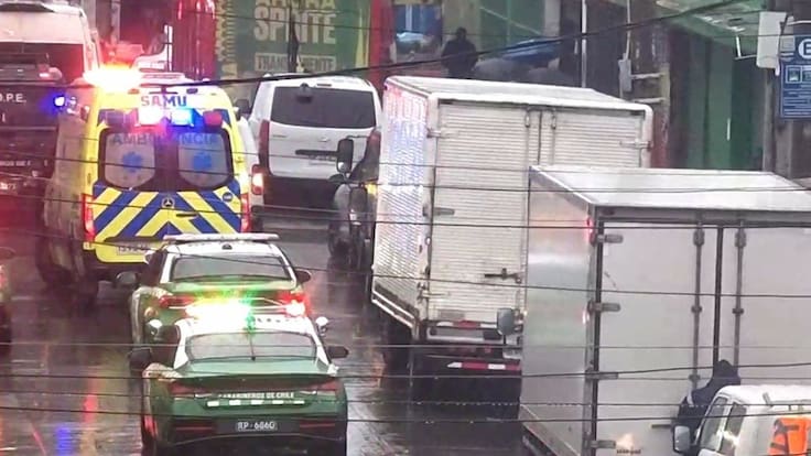 Tiroteo en el centro de Santiago: asalto a camión de valores termina con presunto ladrón fallecido