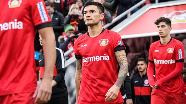 LEVERKUSEN, GERMANY - MARCH 07: Charles Aranguiz of Leverkusen during the Bundesliga match between Bayer 04 Leverkusen and Eintracht Frankfurt at BayArena on March 7, 2020 in Leverkusen, Germany. (Photo by Jörg Schüler/Getty Images)