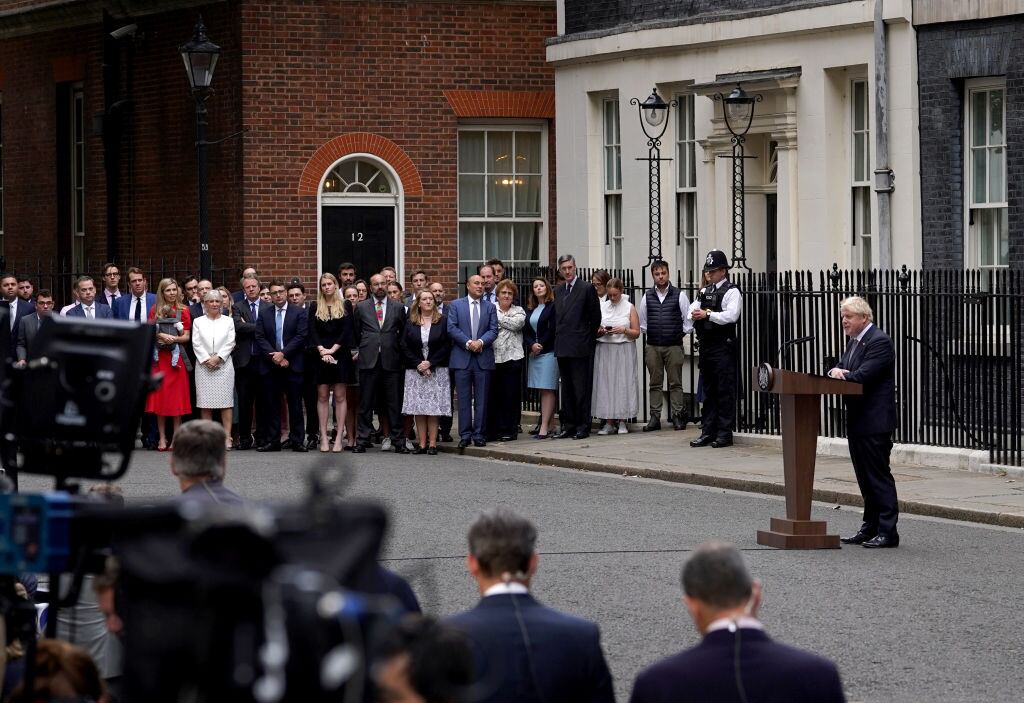 El primer ministro Boris Johnson informa la salida del cargo del Reino Unido