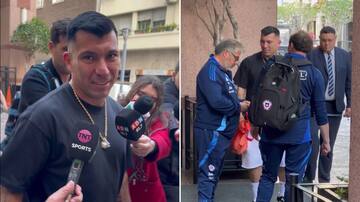 Gary Medel visita al plantel de La Roja antes del duelo frente a Argentina por las Eliminatorias