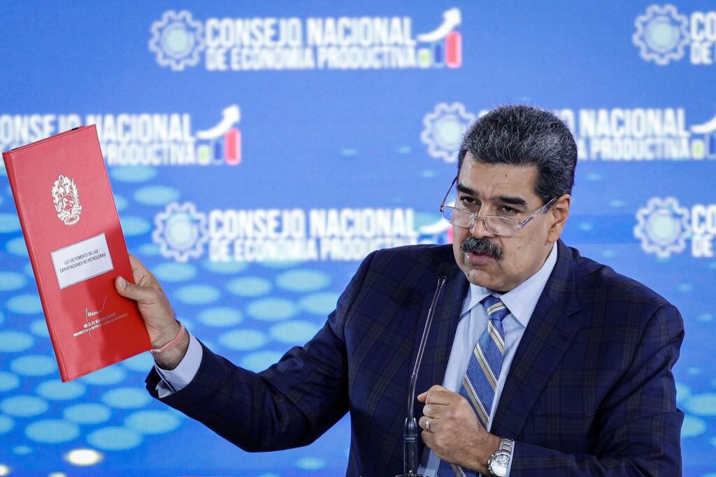 El mandatario de Venezuela, Nicolás Maduro, ante la prensa
