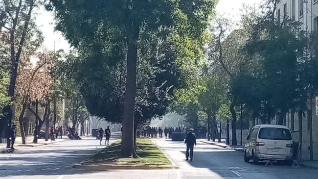 Liceo de Aplicación, manifestaciones, barricadas