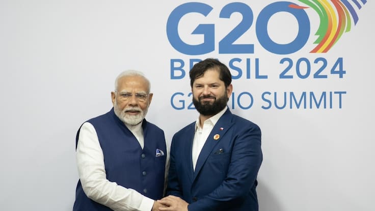 “Los lazos se están fortaleciendo”: Presidente Boric se reúne con el Primer Ministro de la India en la Cumbre del G20