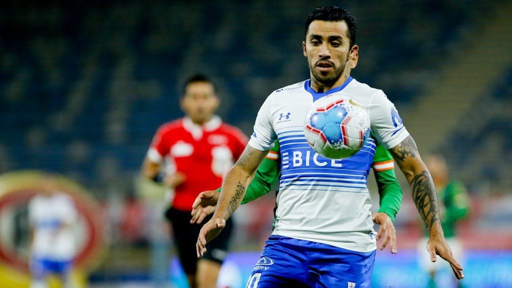 15 de Noviembre del 2020/SANTIAGOEdson Puch(c) ,durante el partido valido por la Decimoctava fecha del Campeonato Nacional AFP PlanVital 2020, entre Universidad Católica vs Cobresal, disputado en el Estadio San Carlos de Apoquindo
FOTO:FRANCISCO LONGA/AGENCIAUNO