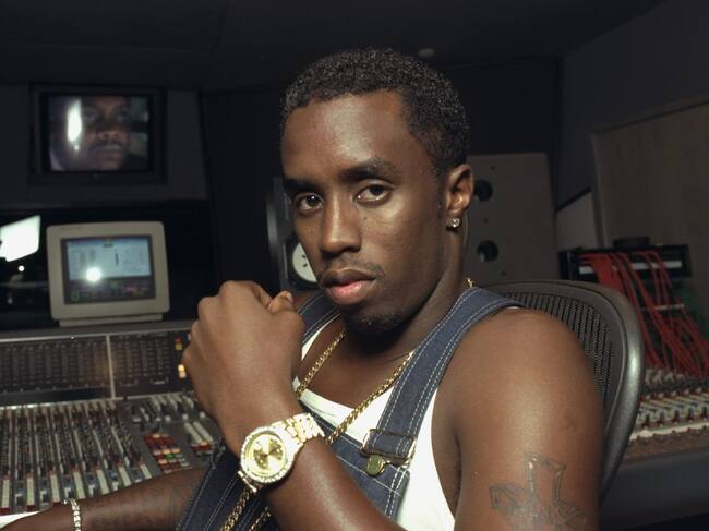 UNITED STATES - JULY 14: Sean "Puffy" Combs in recording studio at 321 W. 44th St. (Photo by Andrew Savulich/NY Daily News Archive via Getty Images)