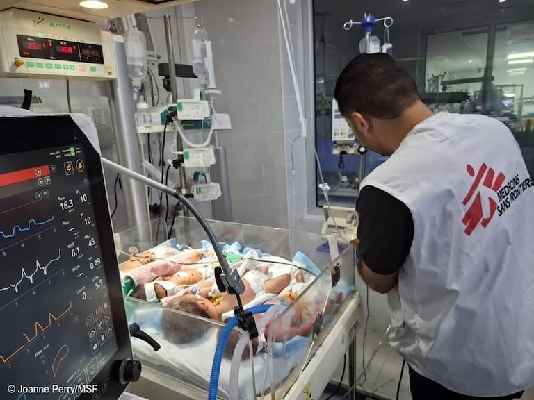 Multiple babies share one incubator in the neonatal intensive care unit of Al Helou hospital north Gaza because of a lack of incubators. Having babies sharing one incubator highly increases the chances of infection. The immune system of newborns, especially premature ones, is not yet developed.