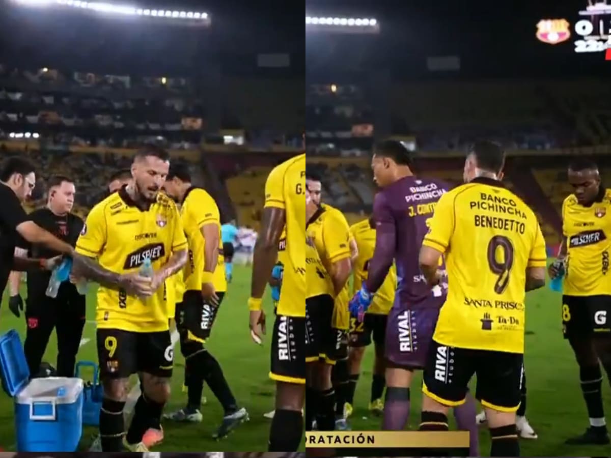 El enojo del “Pipa” Benedetto con sus compañeros tras los goles de Católica en Guayaquil: “Así no, la conch...”