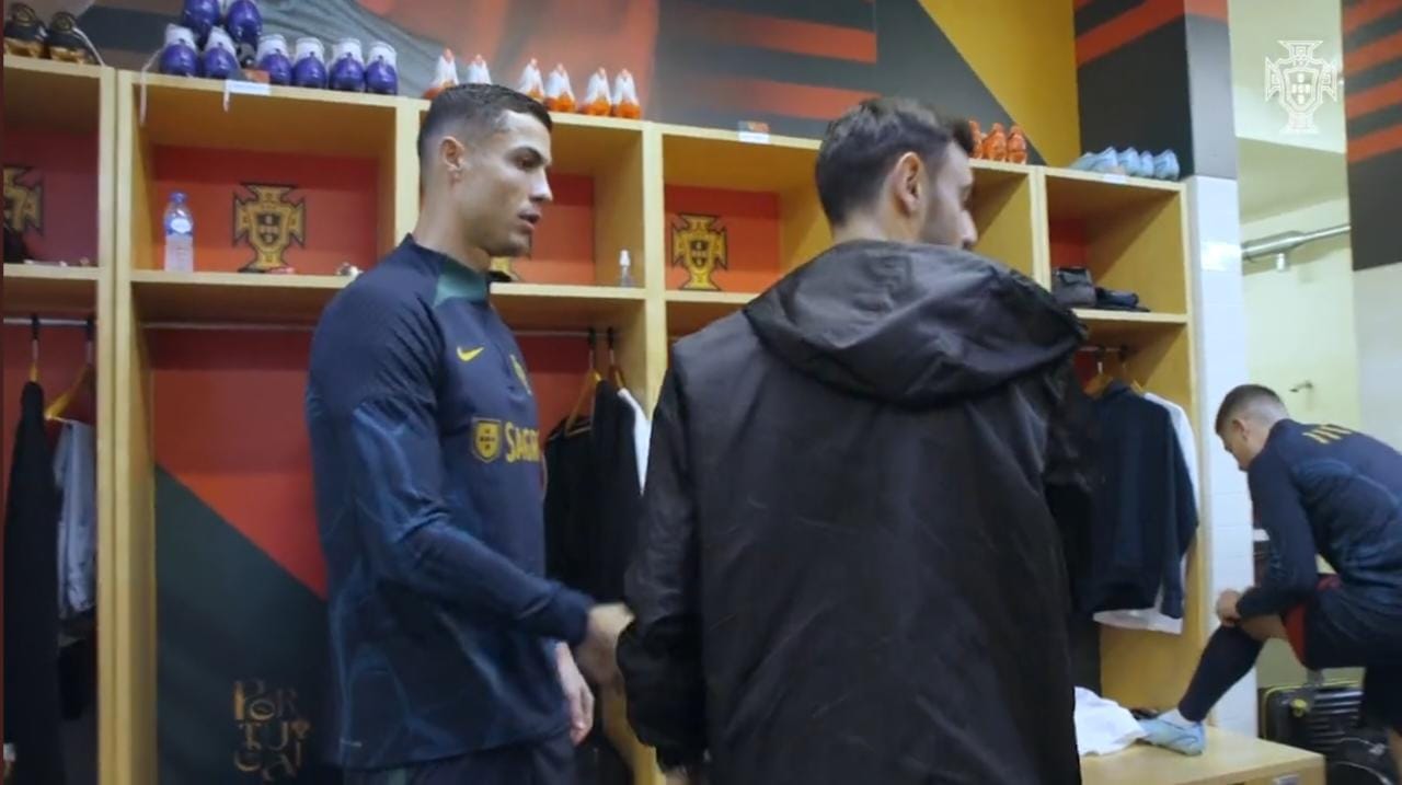 Cristiano Ronaldo vive tenso reencuentro con Bruno Fernández tras sus incendiarias declaraciones contra Manchester United