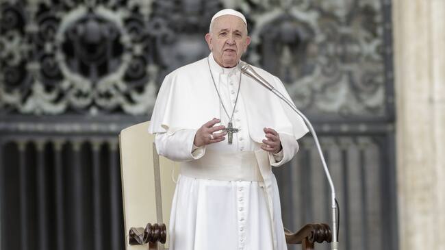 VATICAN CITY, VATICAN - 2020/02/26: Pope Francis delivers his homily during the weekly General Audience at St. Peter's Square.The General Audience is held every Wednesday, in Saint Peter's Square, which can accommodate around 80,000 people. (Photo by Giuseppe Ciccia/SOPA Images/LightRocket via Getty Images)