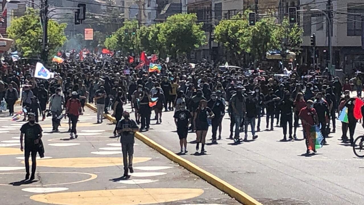 Manifestación en Valparaíso