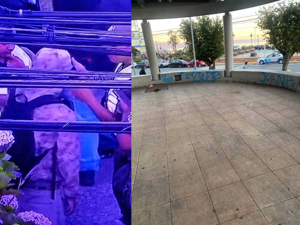 Adolescente es detenido por rayar la glorieta de la Plaza de Armas de Puerto Montt