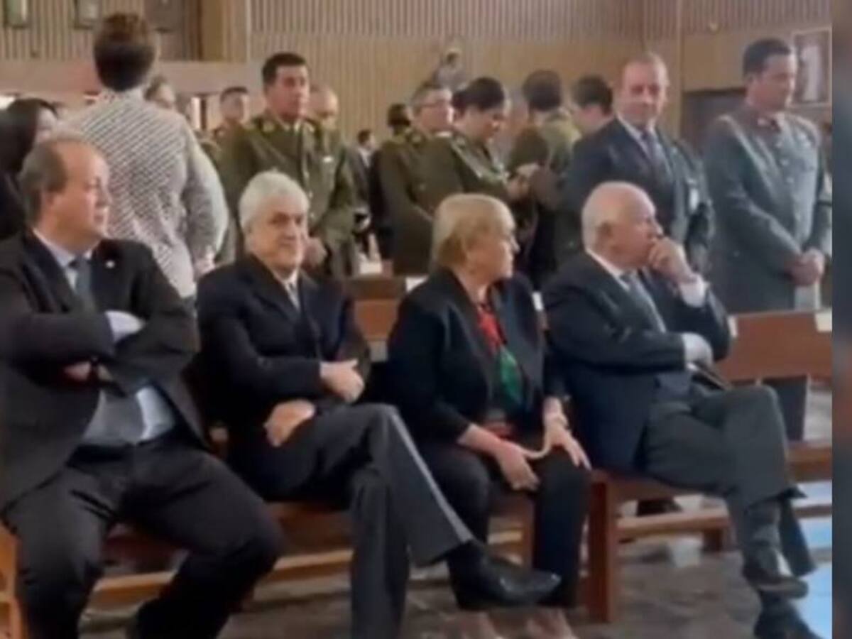 Expresidentes Piñera, Lagos y Bachelet acuden a responso del cabo Daniel Palma
