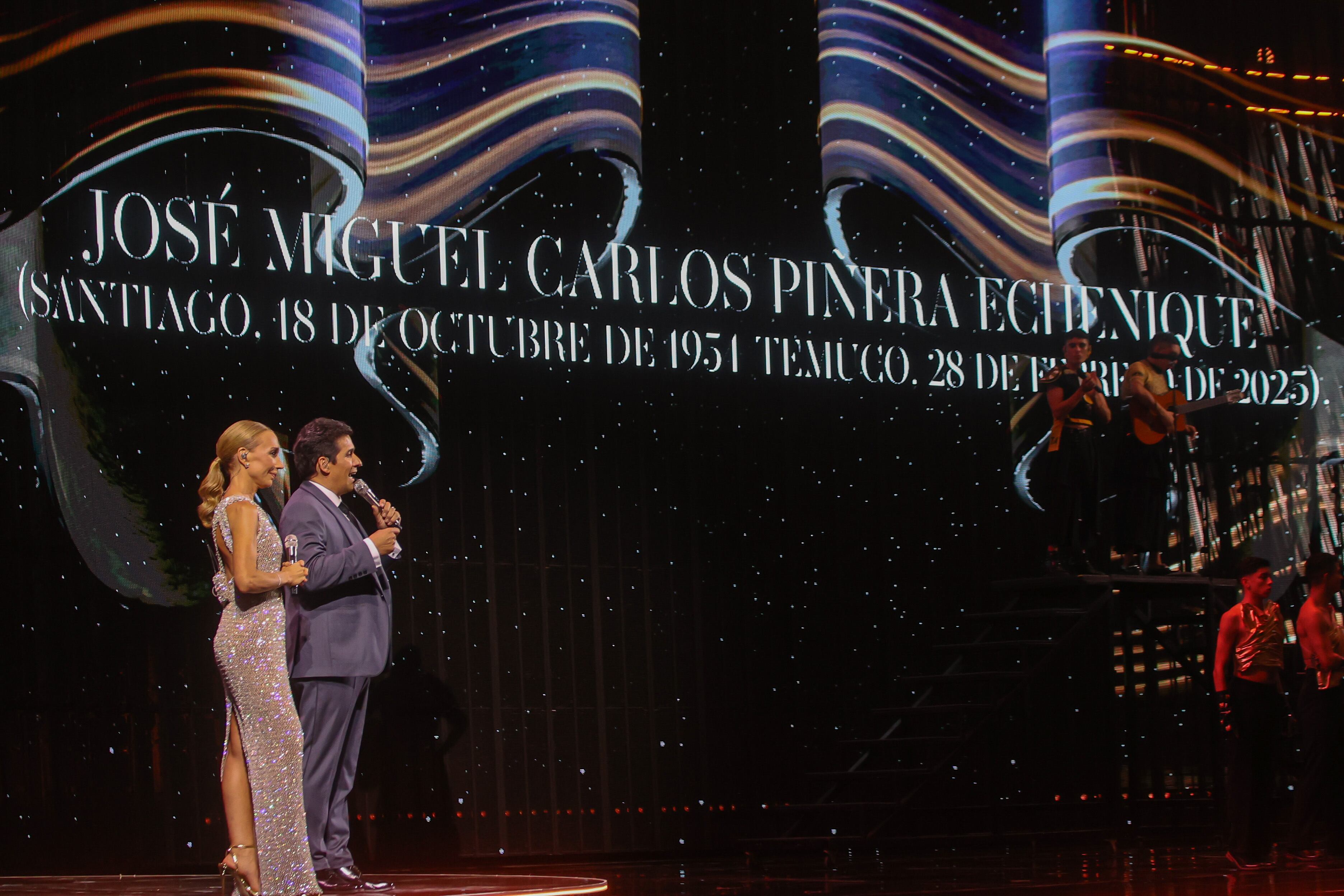 Homenaje a José Miguel "Negro" Piñera, durante el 64 Festival Internacional de la Canción Viña 2025 en la Quinta Vergara.