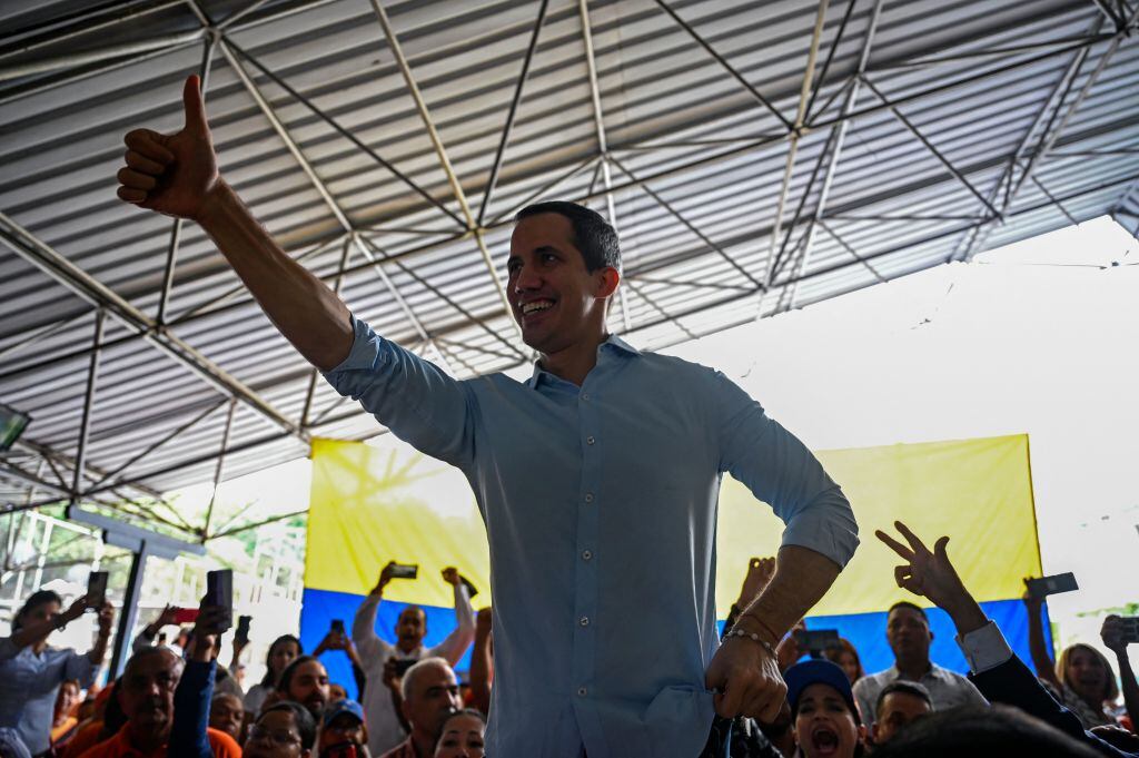 El otrora líder de la oposición en Venezuela Juan Guaidó en Caracas