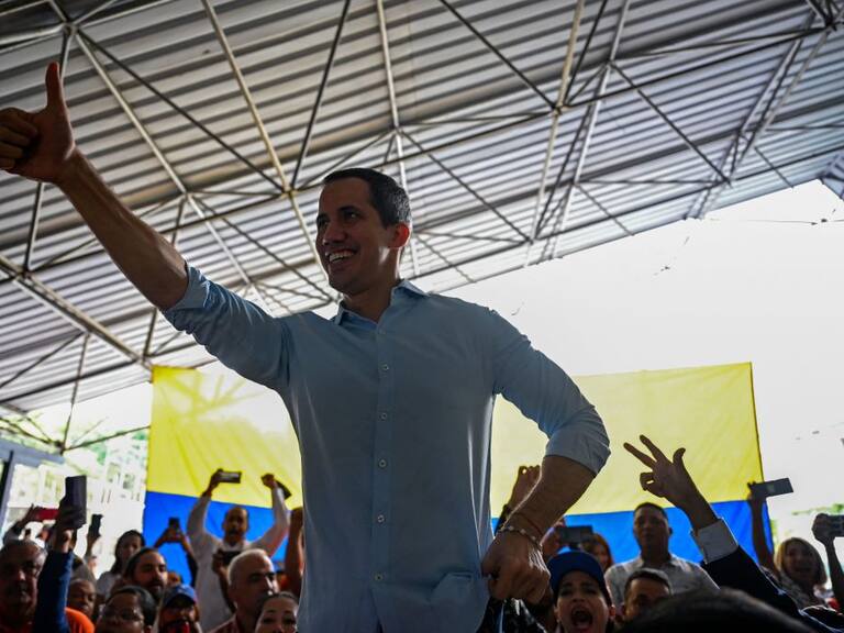 El otrora líder de la oposición en Venezuela Juan Guaidó en Caracas