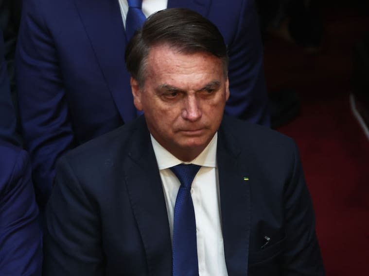 El exmandatario brasileño Jair Bolsonaro en la ciudad de Buenos Aires en Argentina, para participar en la toma de mando del ultraderechista Javier Milei.