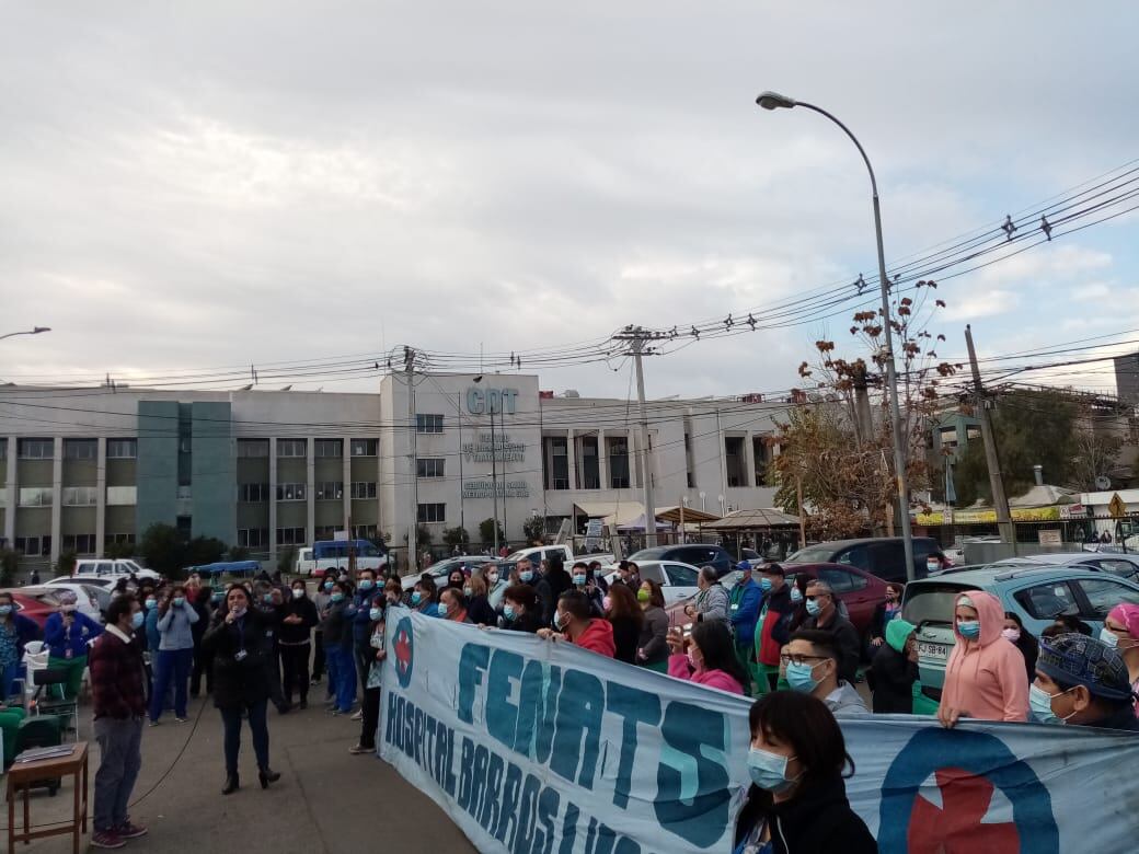 ADN – Protesta de trabajadores de la salud del Hospital Barros Luco