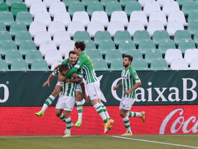Sergio Canales of Real Betis Balompie celebrate a goal during the La Liga Santander match between Real Betis and Sevilla FC at Estadio Benito Vilamarin in Sevilla, Spain. (Photo by Jose Luis Contreras/DAX Images/NurPhoto via Getty Images)