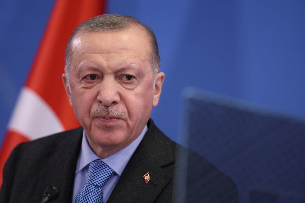 El presidente de Turquía Recep Tayyip Erdogan ante la prensa en Bruselas