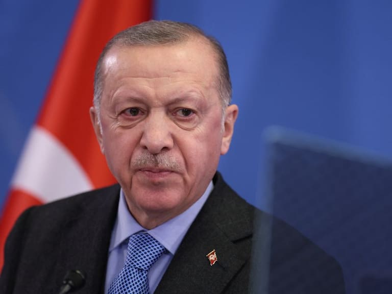 El presidente de Turquía Recep Tayyip Erdogan ante la prensa en Bruselas