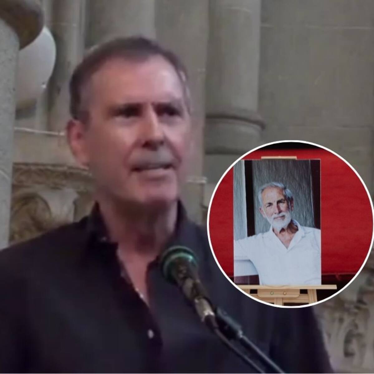 “Tranquilo, Titito”: Cristián Campos reaparece en funeral de Héctor Noguera