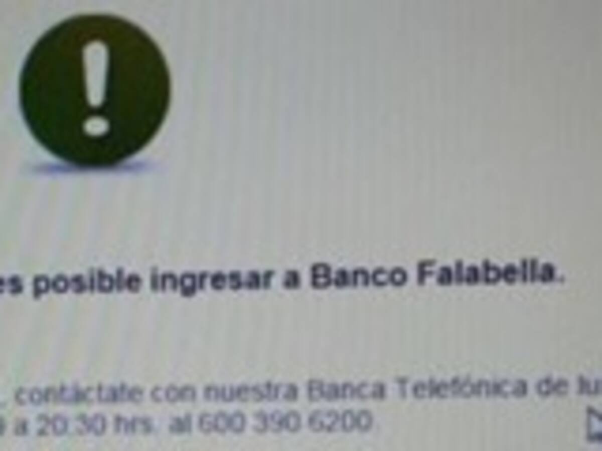 Usuarios de Banco Falabella denuncian caída del sitio