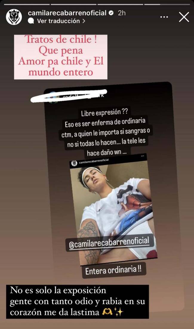 Créditos: Instagram @camilarecabarrenoficial