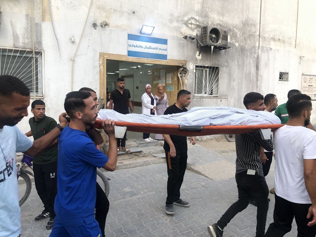 Bombardeo de Israel al norte de Gaza. 